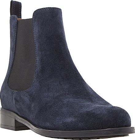 Dune Parry Suede Chelsea Boots - For Women in Blue (Navy-suede) | Lyst