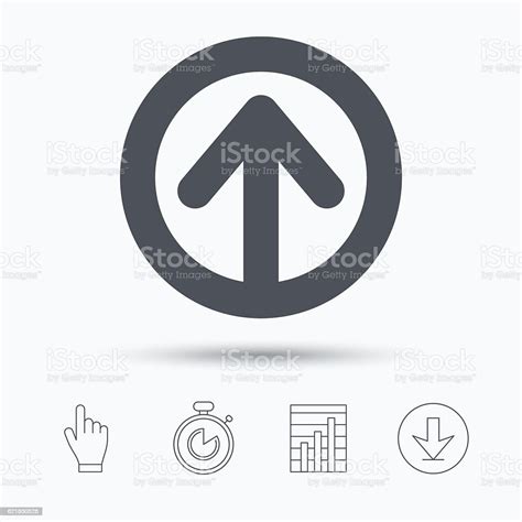 Upload Icon Load Internet Data Sign Stock Illustration Download Image