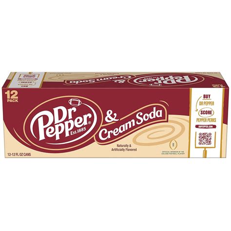 Buy Dr Pepper And Cream Soda 12 Fl Oz Cans 12 Pack Online At Lowest