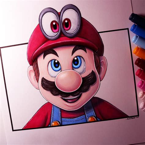 Mario And Cappy Super Mario Odyssey Drawing By Lethalchris On Deviantart