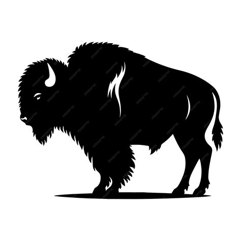 Bison Silhouette Vector Illustration Premium Ai Generated Vector