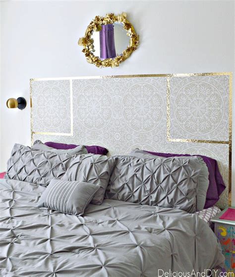 Diy Removable Wallpaper Headboard Delicious And Diy