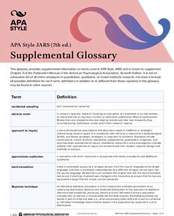 Supplemental Glossary - APA Style JARS (7th ed.)