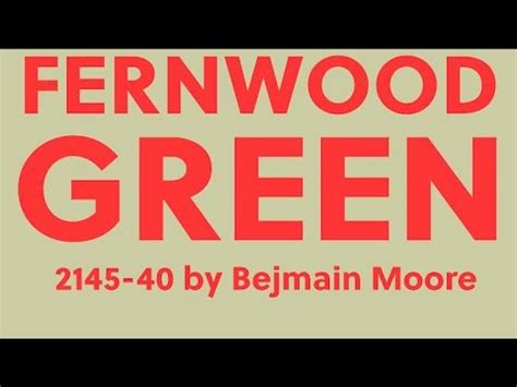 Fernwood Green 2145 40 By Benjamin Moore Full Wall Color Review