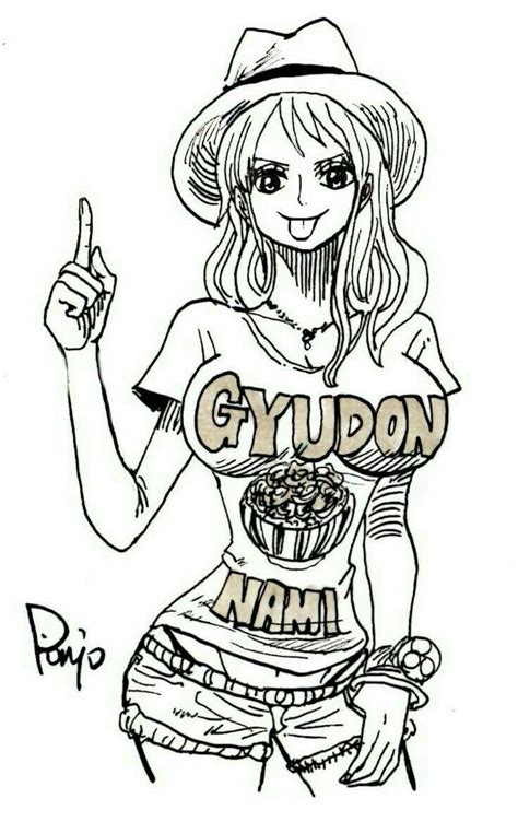 One Piece Nami Coloring Pages