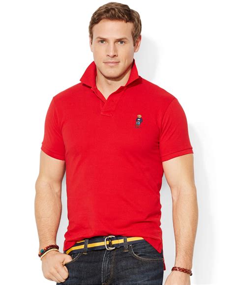 Lyst Polo Ralph Lauren Big And Tall Classic Fit Polo Bear Mesh Shirt