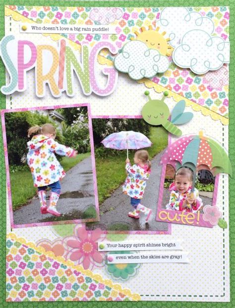 Spring Things Collection Layout Accordion Album By Virginia Nebel