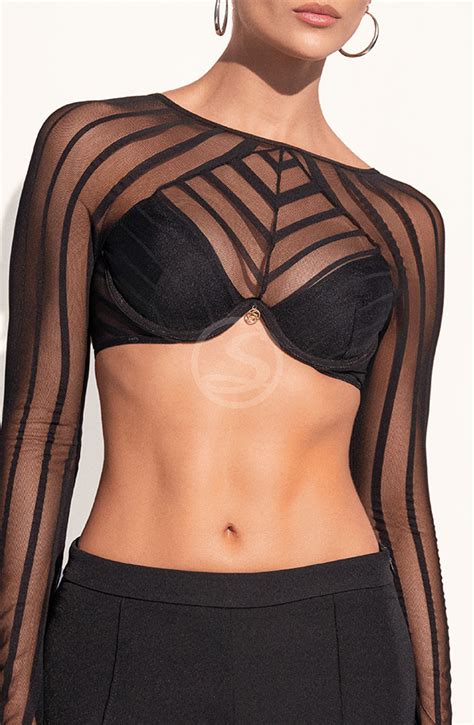 Bustier Mirror Negro Santísimas Ref S 558 Santisimas Ropa Intima