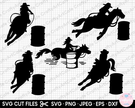 Barrel Racing Silhouette Svg Png Bundle Barrel Racer Silhouette Svg Png ...