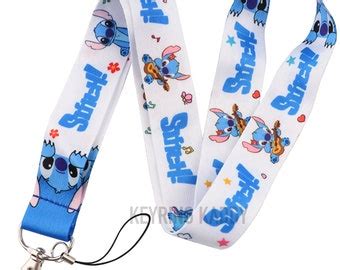 Lilo Stitch Lanyards Id Badge Holder Stitch Lanyard Gift For Etsy