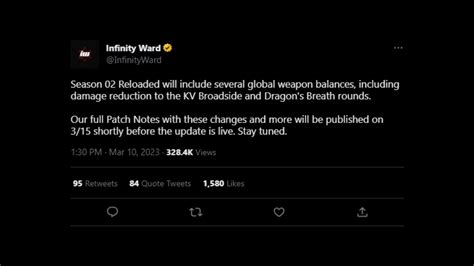 Powerful Kv Broadside Nerfed In Warzone Season Reloaded One Esports