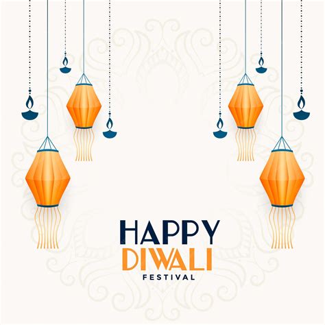 Diwali Lanterns Vector