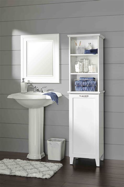 Bathroom Storage Cabinet With Hamper Everything Bathroom