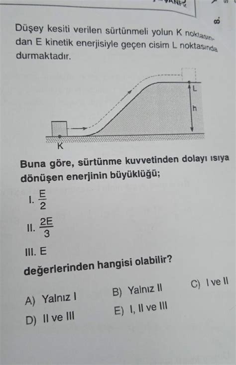 Acil Bakabilir Misiniz S N F Fizik Kuvvet Hareket Enerji Tyt Eodev