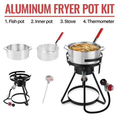 Propane Outdoor Fish Fryers Set Outdoor Cooking Propane Seafood Boiler – Lafati