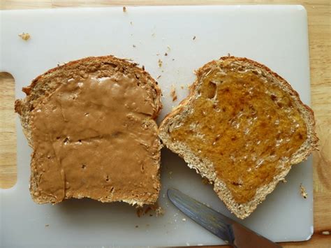 Peanut Butter And Honey Sandwich On Wheat