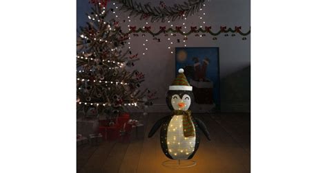 Figurina Pinguin Decorativa Craciun Led 120 Cm Tesatura Lux