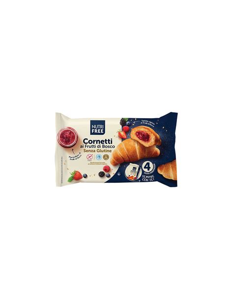 Dolci E Merende Nutrifree Cornetti Ai Frutti Di Bosco 4 Pezzi Da 60 G