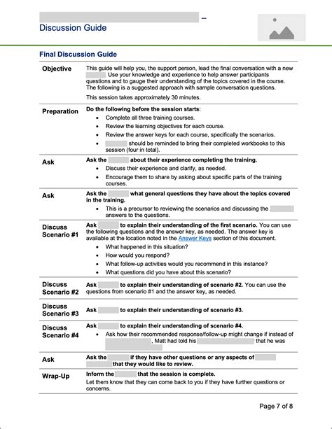 Discussion Guide Template