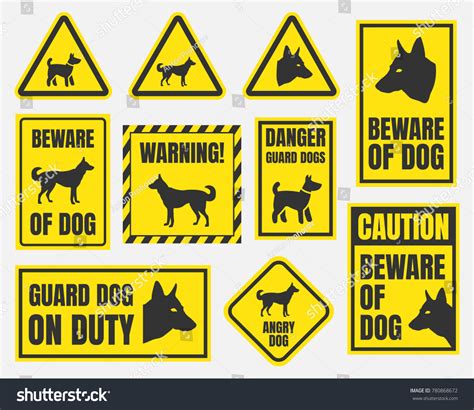 Beware Dog Sign Stock Vector (Royalty Free) 780868672 | Shutterstock