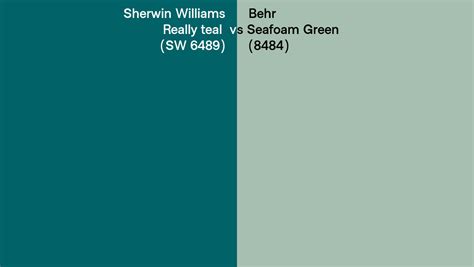 Sherwin Williams Really Teal Sw Vs Behr Seafoam Green