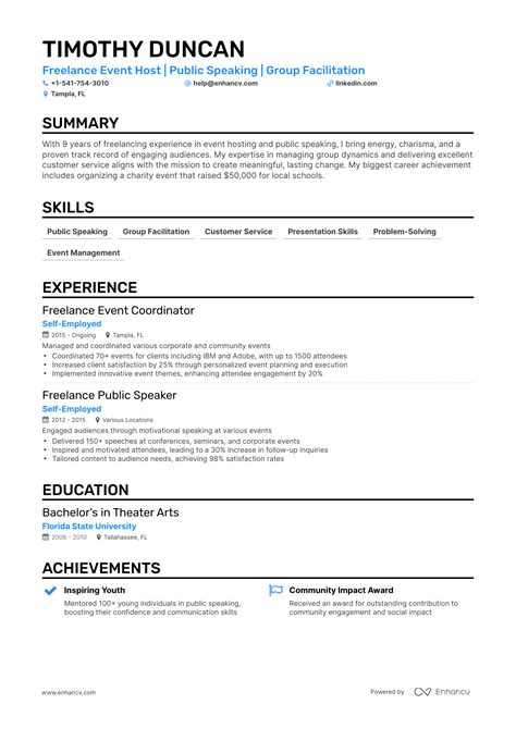 Freelancer Resume Examples Guide For