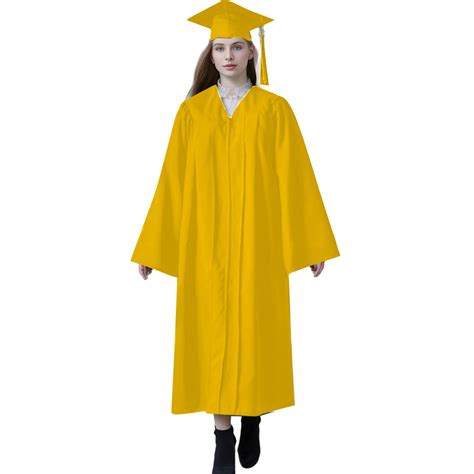 Nishuihan Graduation Mall Matte Graduation Cap And Gown 2024 Adult Long