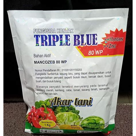 Jual Fungisida TRIPLE BLUEE 80WP Isi 1kg Shopee Indonesia