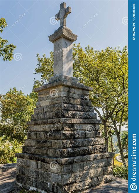 Catholic Cross On Plinth Editorial Photo Image Of Outside 262792791