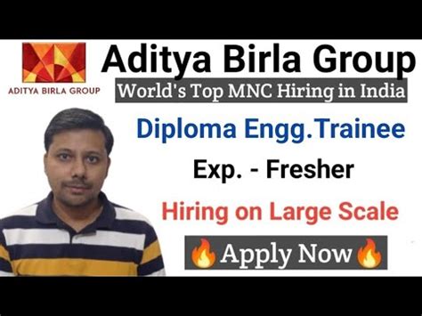 Aditya Birla Group Recruitment For Diploma Engineer Trainees I Bulk