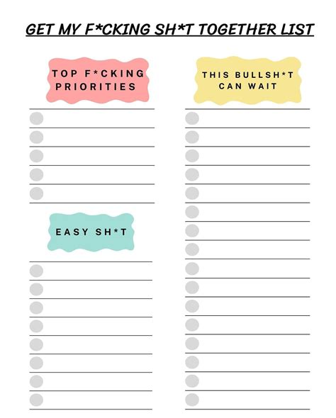 Planner To Do List Templates Pdf Artofit