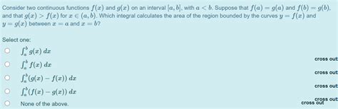 Solved Consider Two Continuous Functions F X And G 2 On An