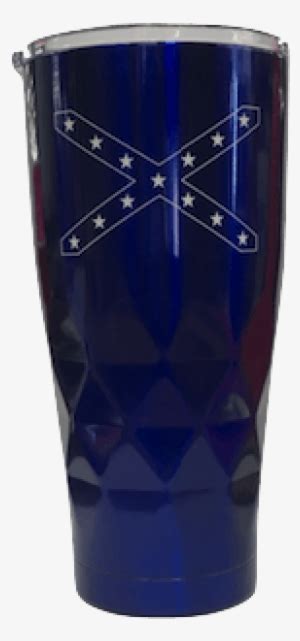 20oz Blue Confederate Flag Geometric Tumbler Blue Free Transparent