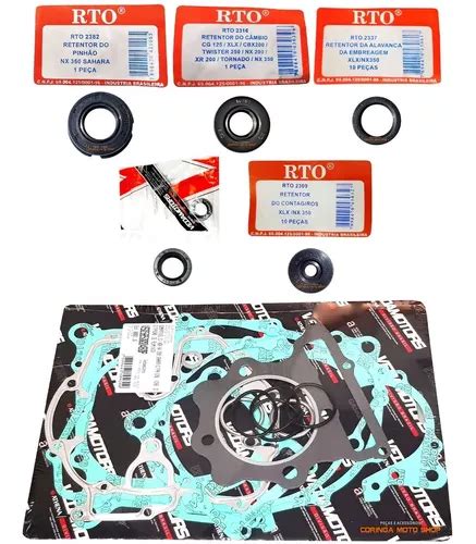 Jogo Juntas Kit Retentores Motor Honda Nx Sahara Parcelamento