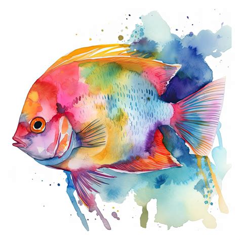 Watercolor Fish - Etsy