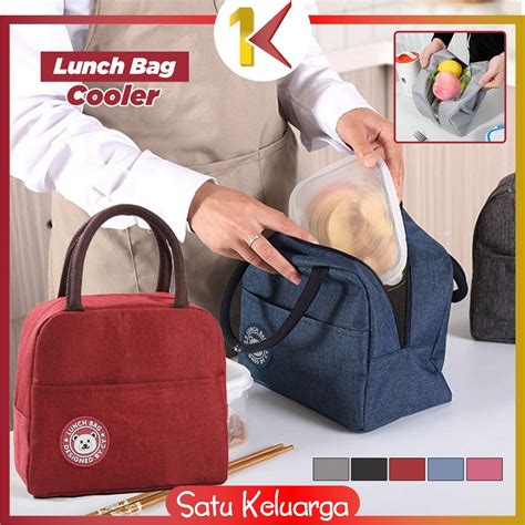 Jual Sk T Lunch Bag Cooler Tempat Bekal Bahan Lapis Tas Bekal