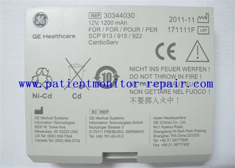 Medical Spare Parts Ge Defibrillator Cardioserv Battery Part Number