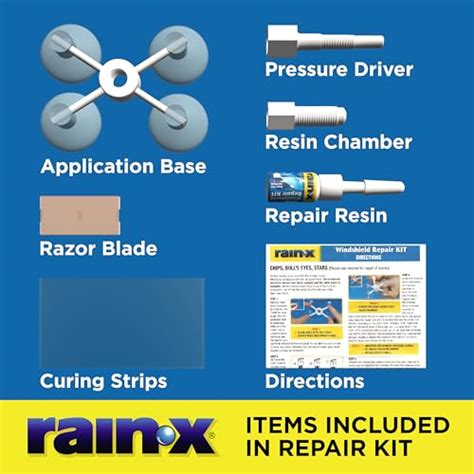 Rain X Windshield Repair Kit Quick And Easy Durable Resin