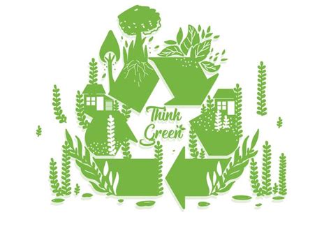 Think Green Poster Vector 208471 Vector Art At Vecteezy