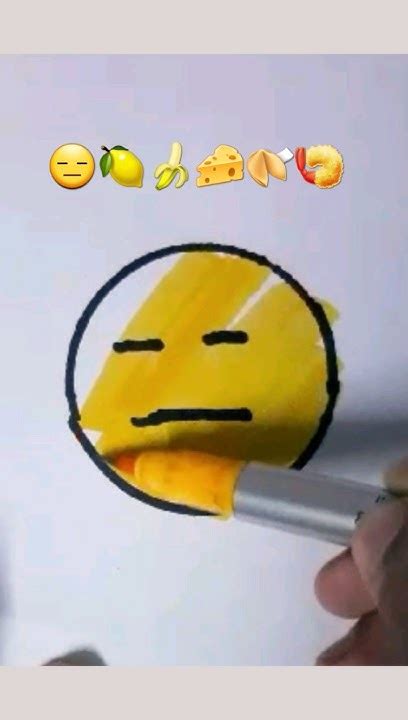 😑🍋🍌🧀🥠🍤mix Emoji Drawingsatisfying Creative Artviralshortfeedreels