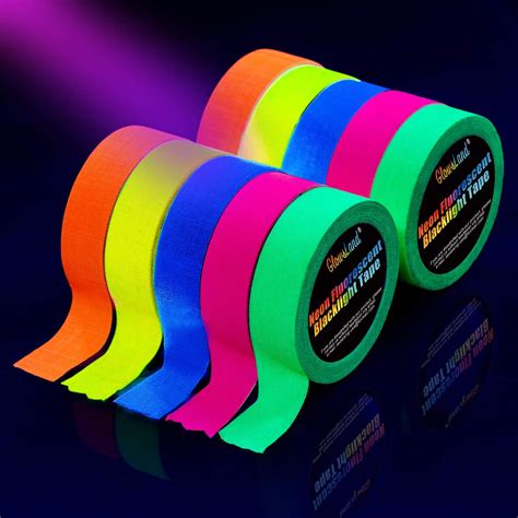 Neon Tape Rolls Uv Blacklight Reactive Fluorescent Glow In The