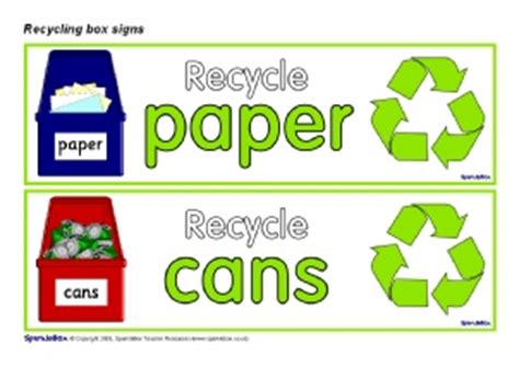 Eco School and Recycling Signs and Labels - SparkleBox