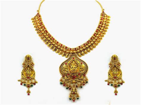 Jewellery Designs Temple Jewellery Necklace Set