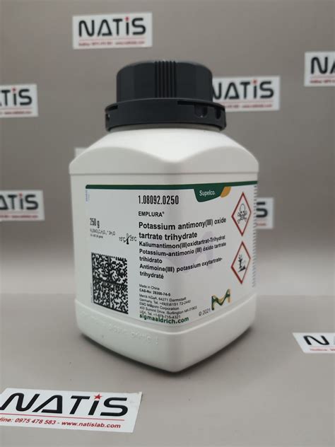 Potassium Antimony Iii Oxide Tartrate Trihydrate Extra Pure H Ng Merck