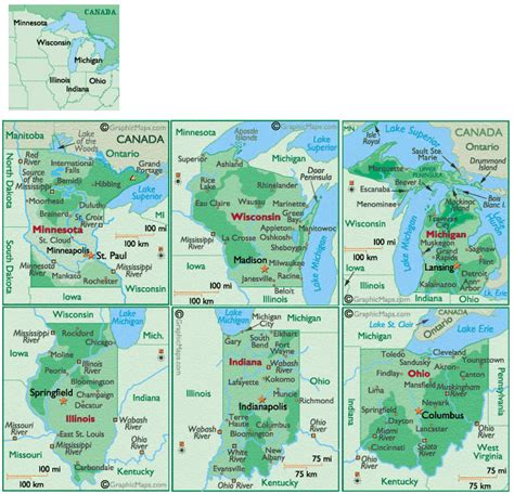 Cartes Les Grands Lacs Amérique du Nord ABM Aventure du Bout du