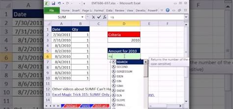 How to Use the SUMIF function with an array in Microsoft Excel « Microsoft Office :: WonderHowTo