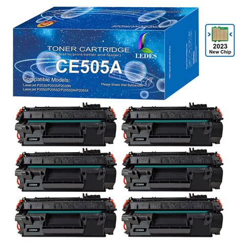 Used 6pk Ce505a 05a Toner Cartridge Compatible For Hp Laserjet P2055 P2050 P2035 Ubb Threads