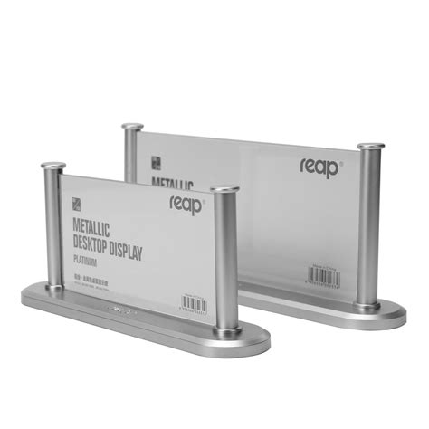 Metal Table Display Stand Platinum Name And Sign Holders Floor Sign