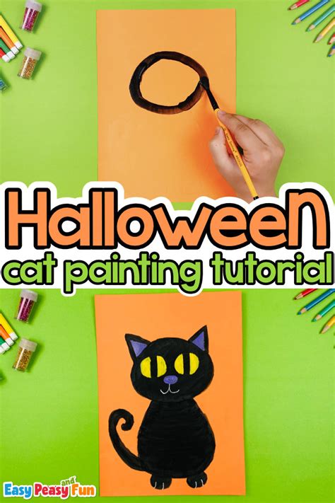 Easy Peasy Halloween Cat Painting Tutorial - Easy Peasy and Fun