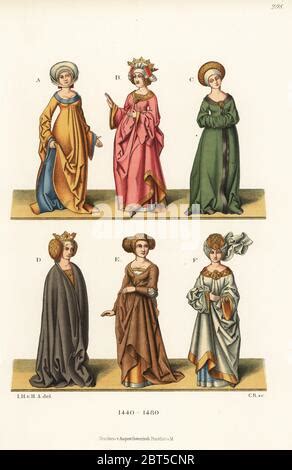 Womens Costumes Of The Mid Th Century From The Duke Of Saxonys